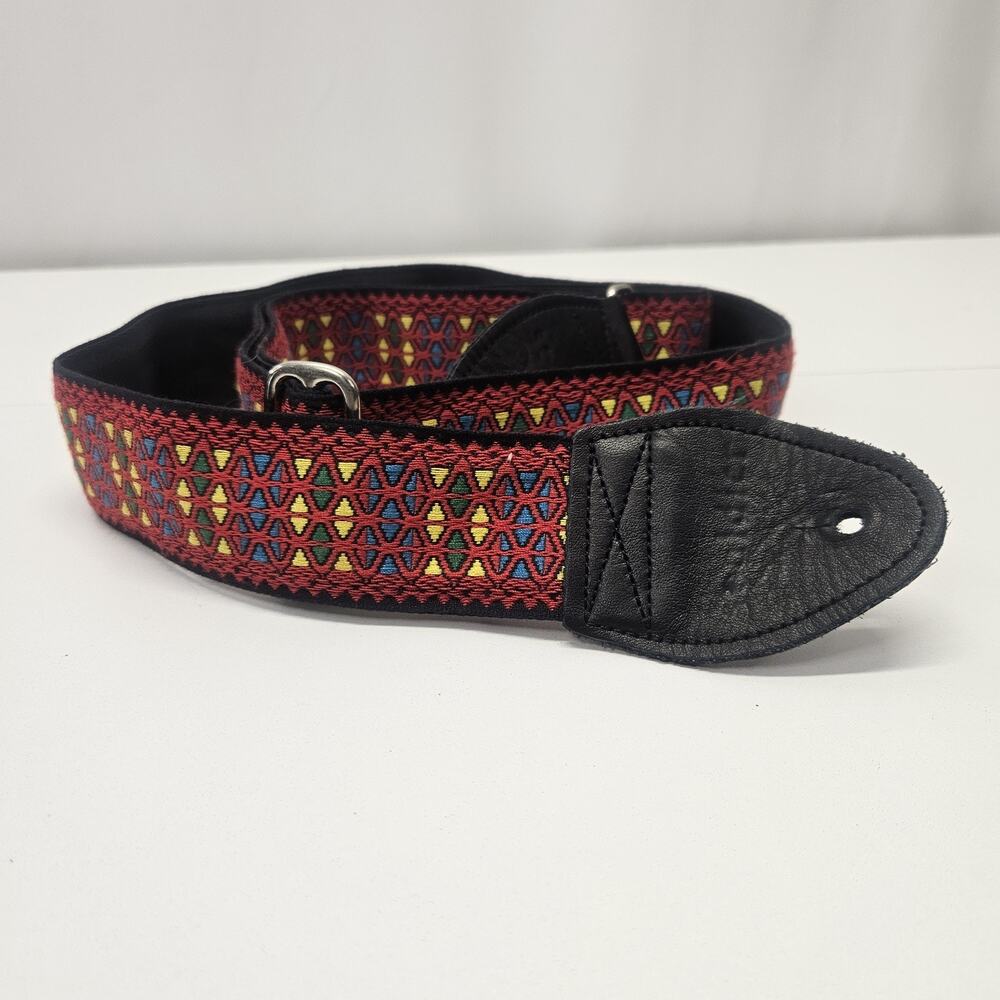 Souldier Monterey 2" Guitar Strap Geometric Red Pattern Jimi Hendrick Clapton